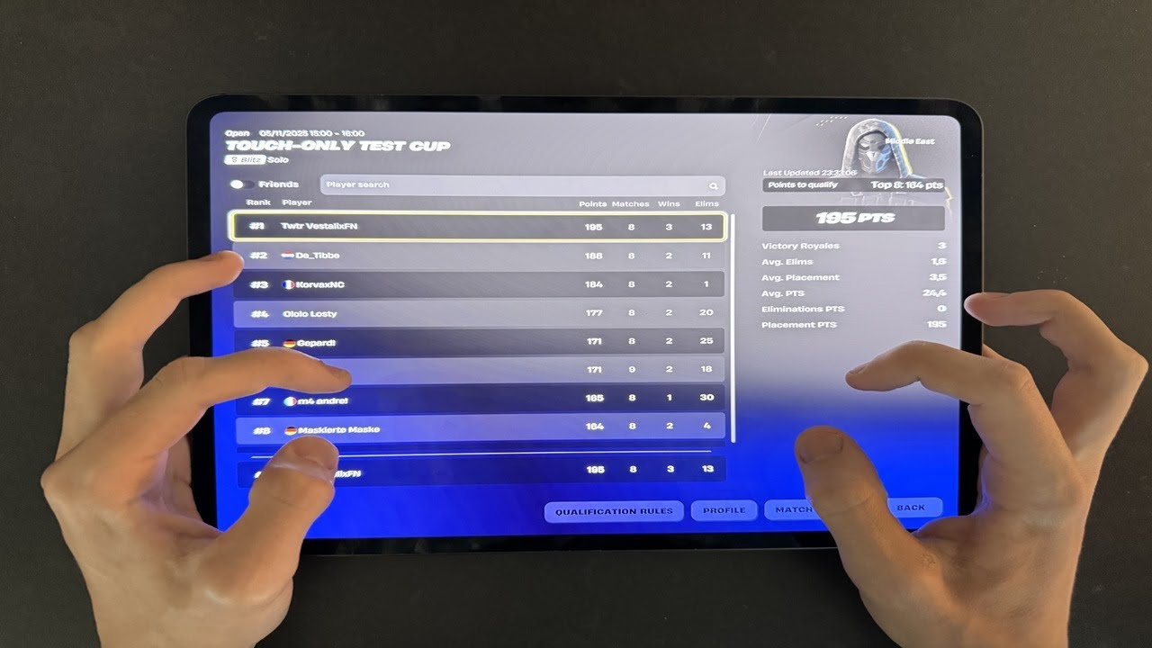1ST PLACE MOBILE CASH CUP | iPad Pro M4 - 120 FPS
