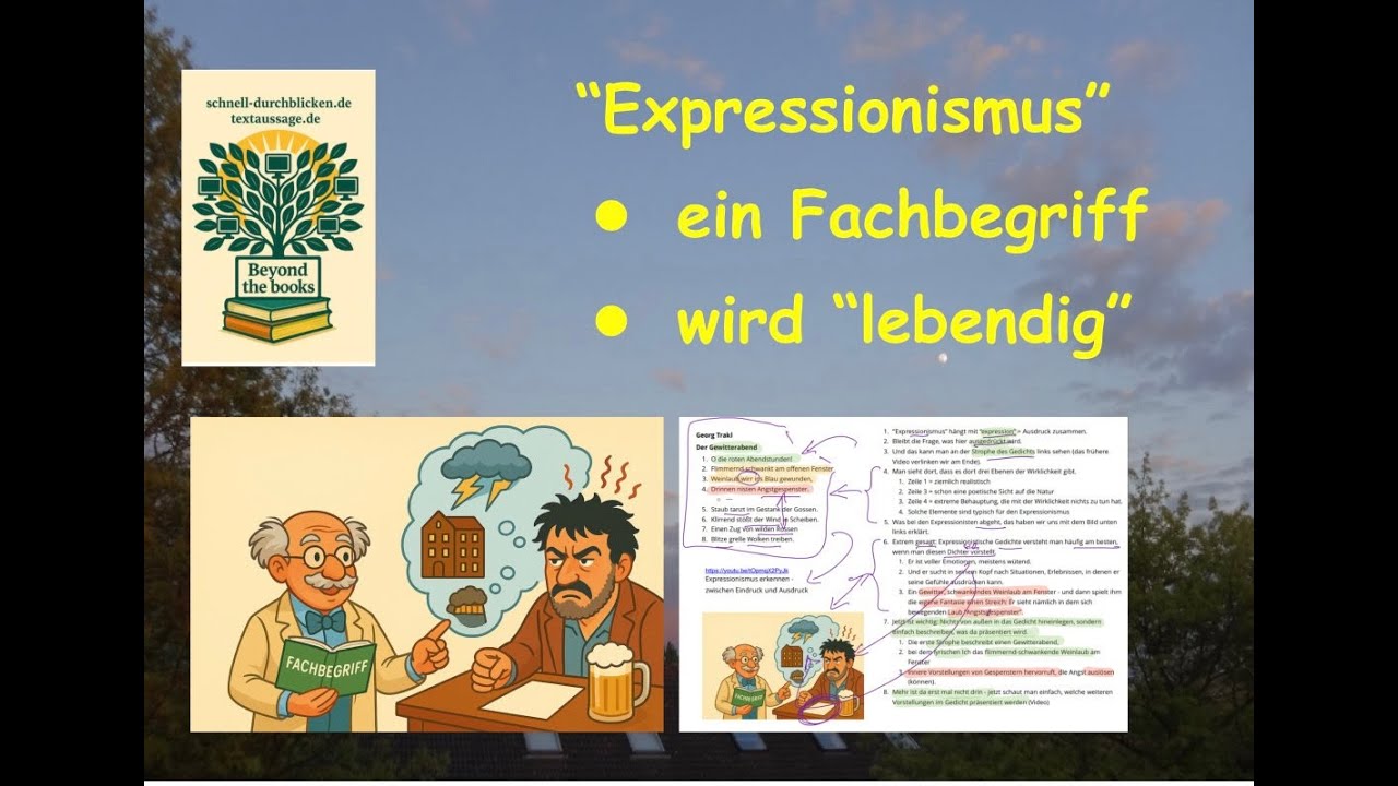 "Expressionismus" - ein Fachbegriff wird lebendig, wenn man sich in den Dichter hineinversetzt