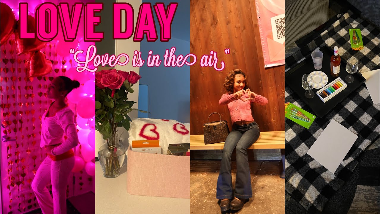 love day vlog 🩷 |valentines date night | galentines | gift exchange 