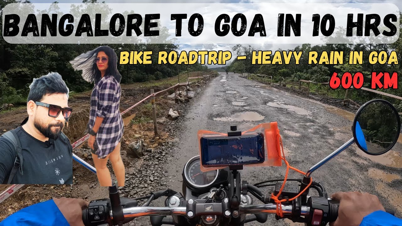 BANGALORE TO GOA IN 10 HRS ON MY HONDA HIGNESS 350cc | HEAVY RAIN | GOA RIDE BEGINS | Ep 1 | #goa