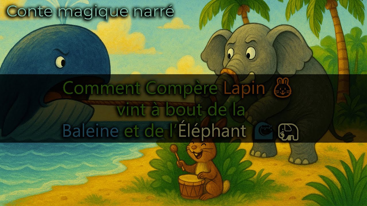 Compère Lapin 🐰 contre la Baleine et l’Éléphant 🌊🐘 | Conte Créole Malicieux pour Toute la Famille