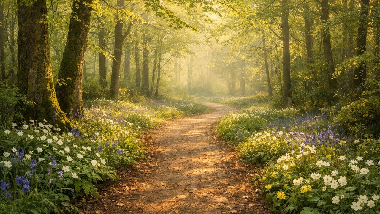 Golden Forest Morning 🌿 Soft Piano & Nature Sounds | Peaceful Ambience for Relaxing, Studying