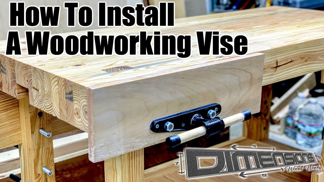 How to install a Woodworking Vise// Woodworking// Quick Release Vise