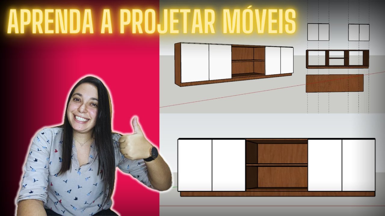 Aula 1/2 - Como fazer projeto de marcenaria no Sketchup (MODELAGEM 3D)