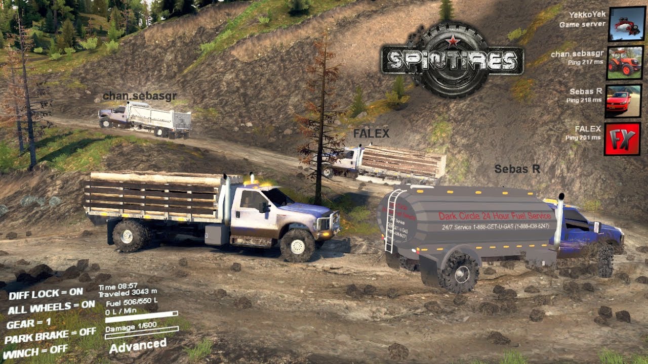 Ford F-450 Doble Rodado | Ruta Offroad cargando Diesel, Troncos y Gravilla