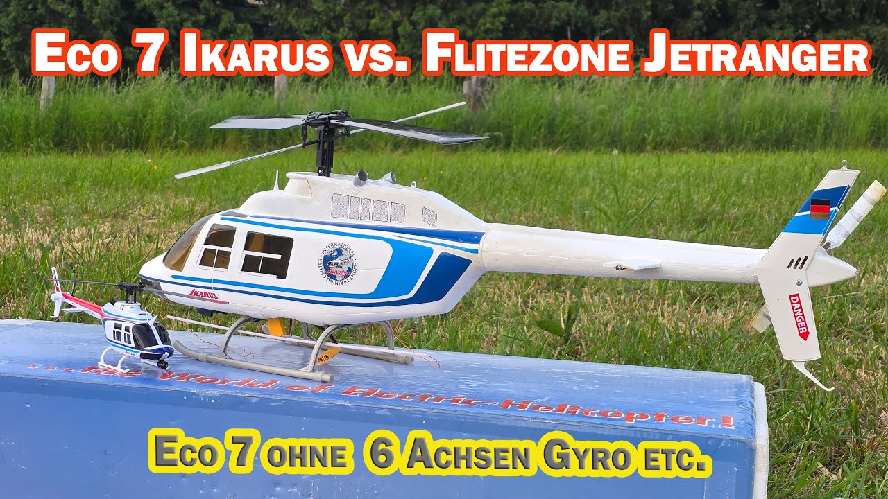 Meine treue Bell 206 Jet Ranger 1:10 von Ikarus vs. RC Helikopter von Flitezone Bell 206 1:40