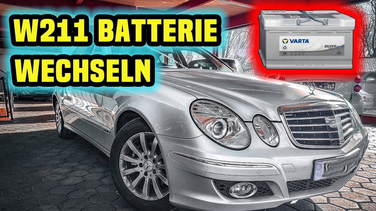 Mercedes E-Klasse W211 Batterie Wechseln + Überbrücken mit Booster