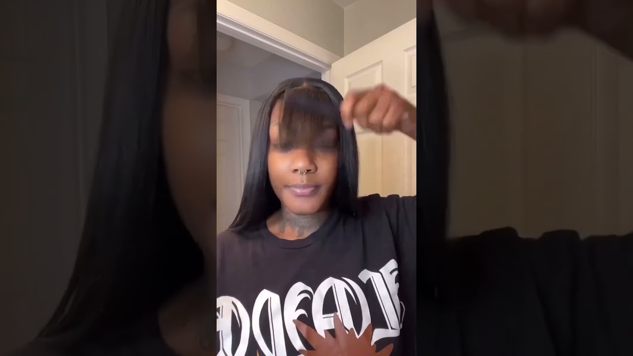 How to cut the bangs for a closure wig? #wig #closure