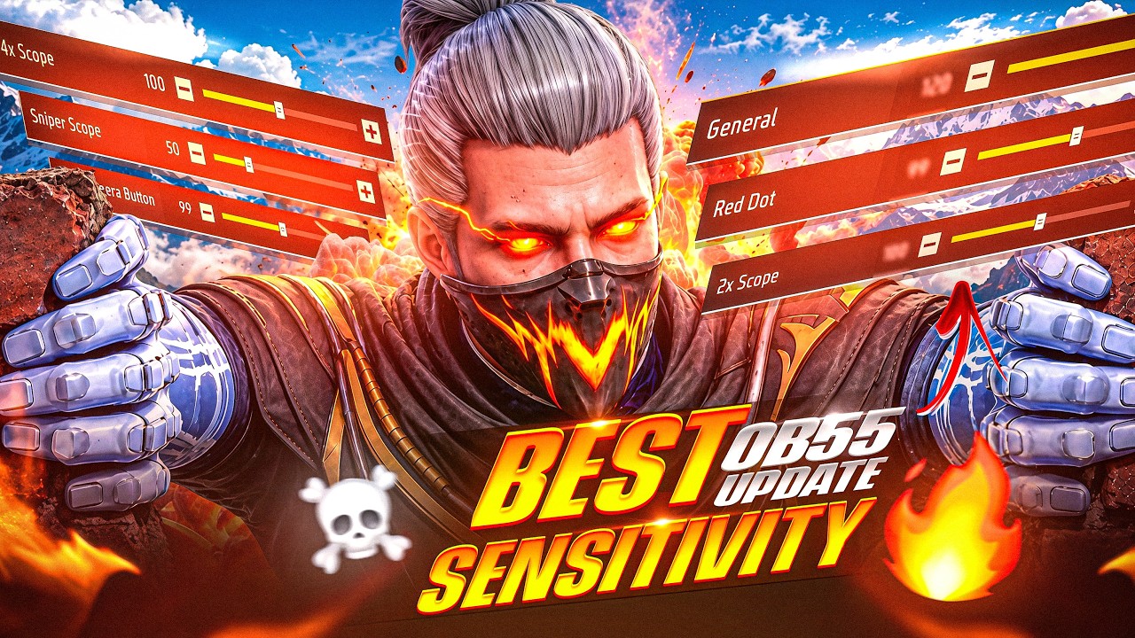 FREE FIRE OB55 UPDATE BEST SENSITIVITY ☠️🔥