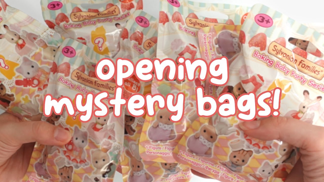 opening all the Baking Baby Party series blind bags 🍰🧁 Sylvanian Families cake mystery bags unboxing