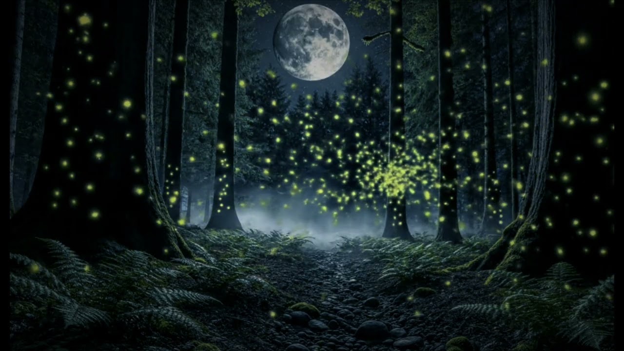 Fall asleep in 30 minutes [NO ADS] peaceful forrest fireflies 
