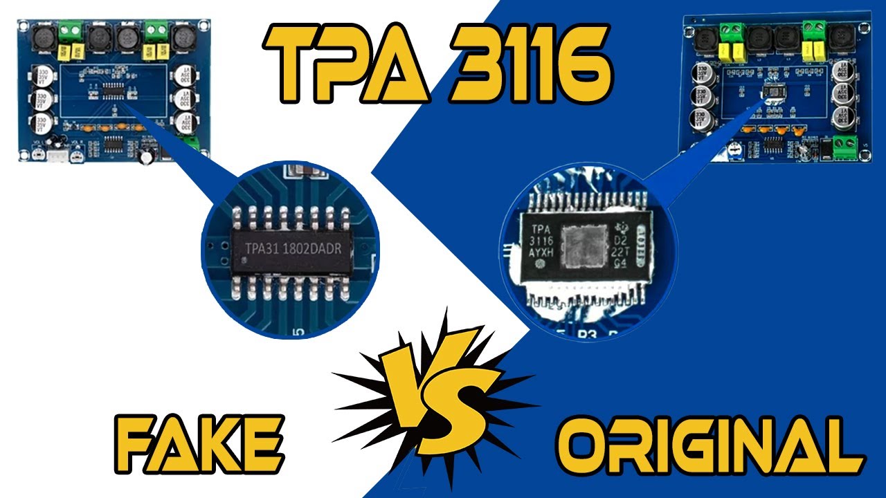 MODULO AMPLIFICADOR  TPA3116 FAKE VS ORIGINAL