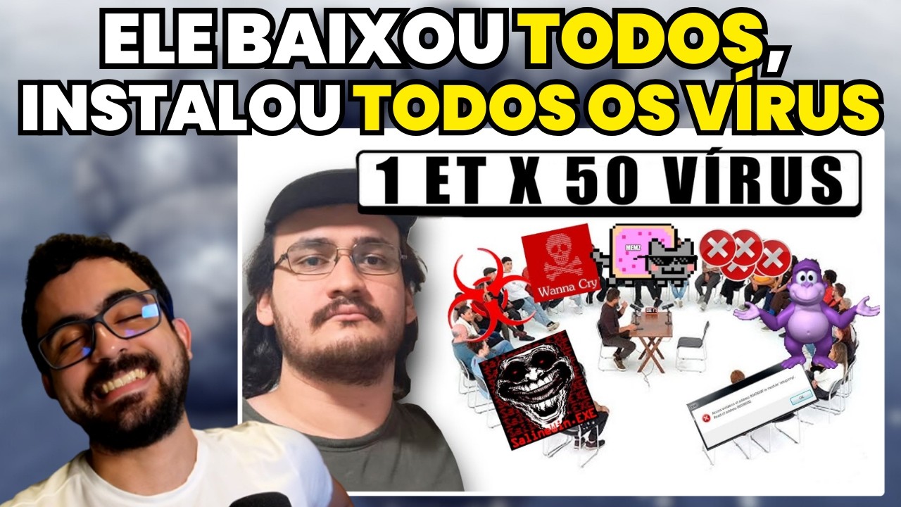 Youtuber de Extremo Sucesso x 50 Vírus (Contém Luzes Piscantes)