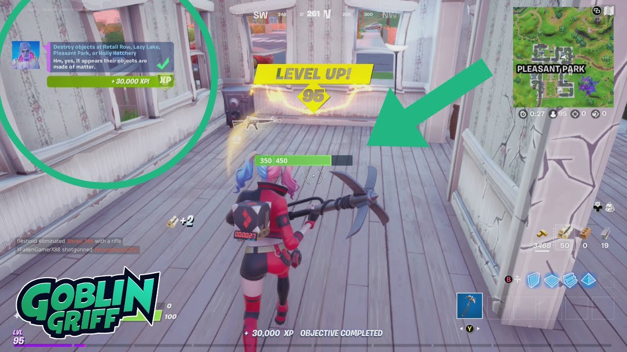 How to Destroy Objects at Retail Row Lazy Lake Pleasant Park or Holly Hatchery | Fortnite Epic Quest