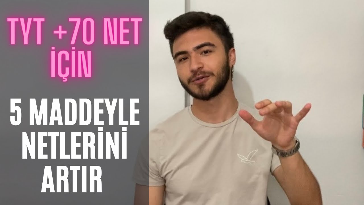 TYT 70 NET ÜSTÜNE ÇIKARTAN 5 YÖNTEM
