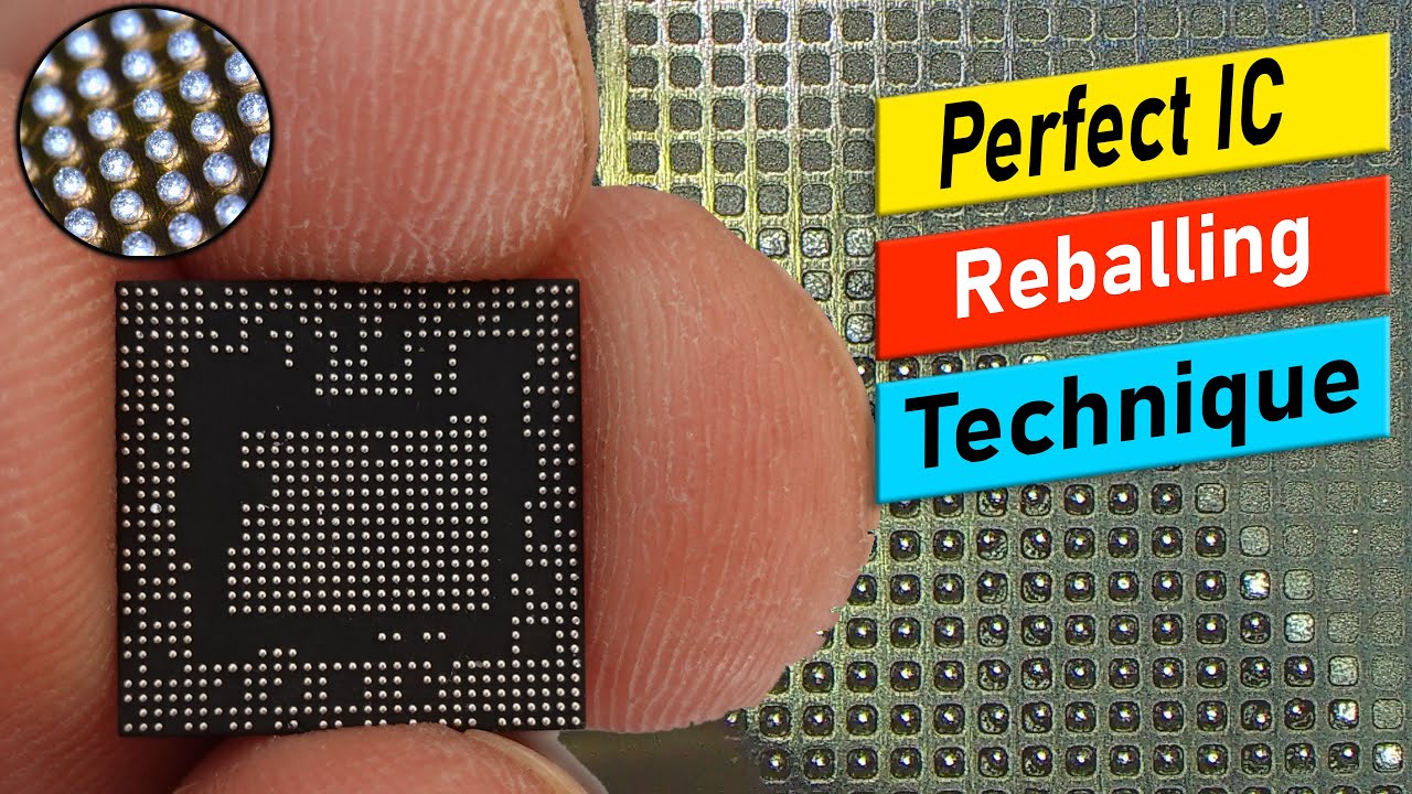 How to reball any BGA IC CPU EMMC with universal stencil | IC reballing Technique