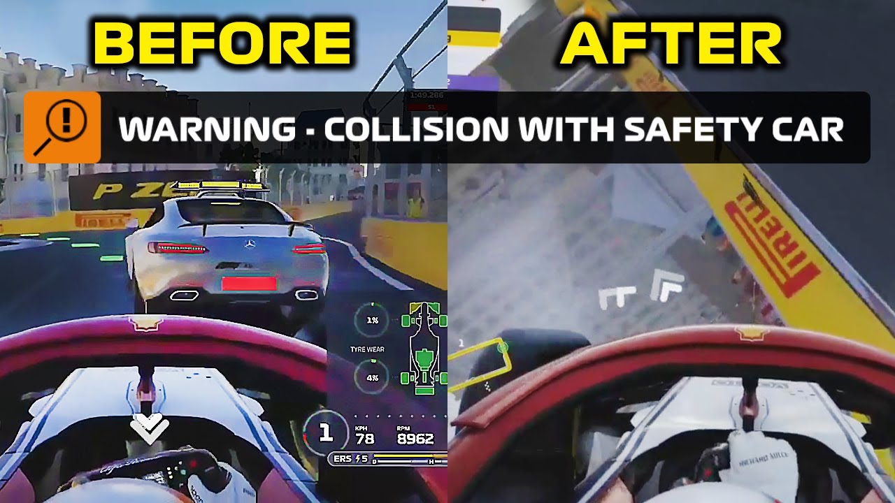 Safety Car TAKES OUT & FLIPS Car UPSIDE DOWN on the F1 Game Online!