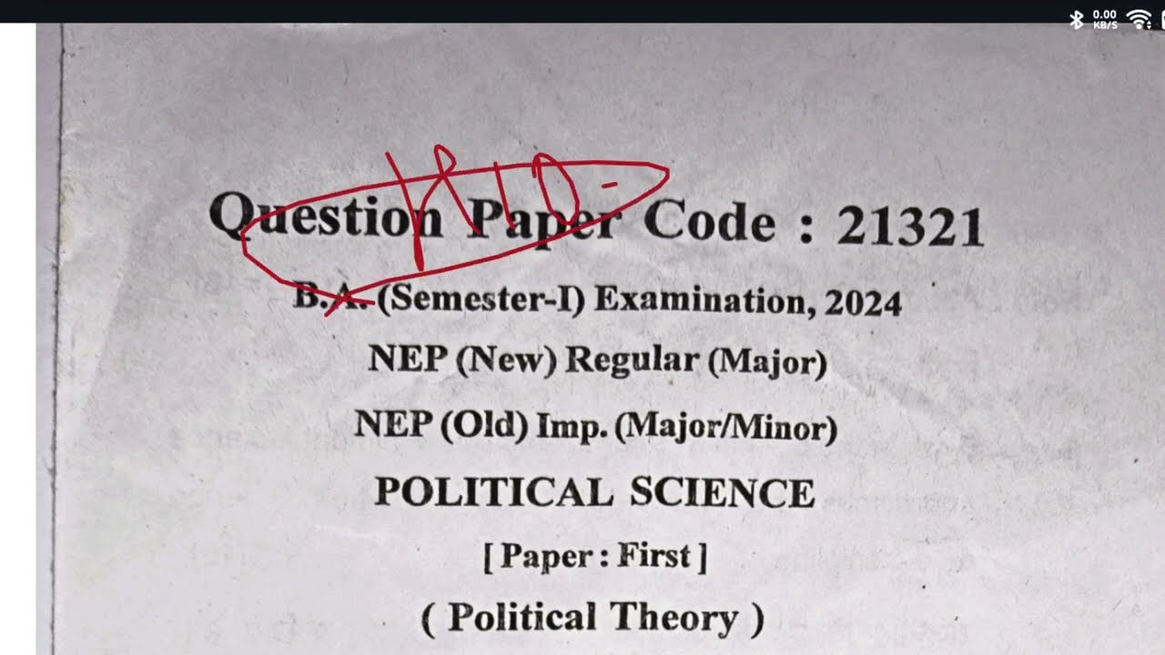 LU BA PYQ 2025 Political Science paper code 21321🔥 1st semester