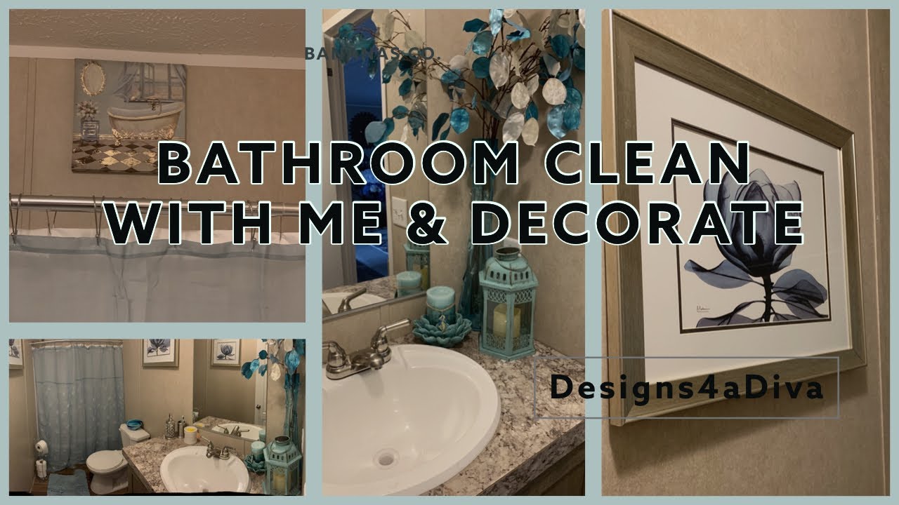 MOBILE HOME DECORATING | BATHROOM CLEAN WITH ME & DECOR