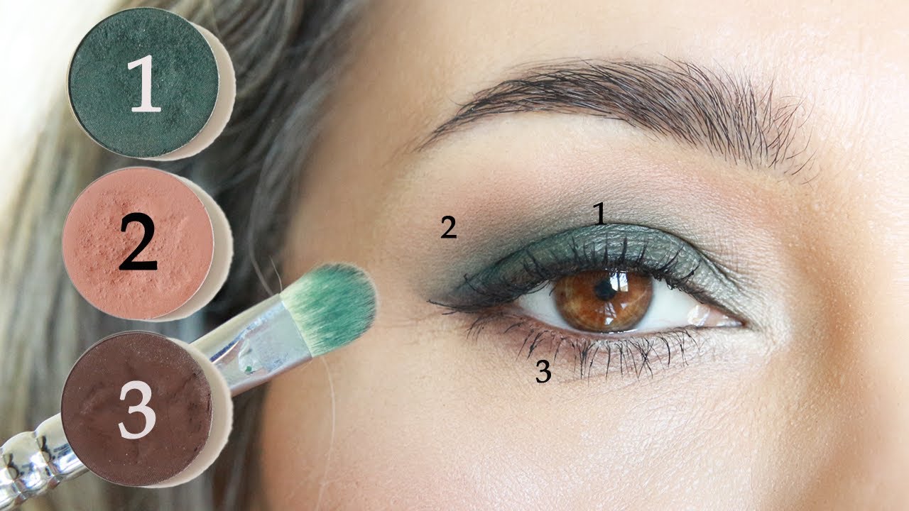 Provate con l'ombretto verde: trucco occhi marroni, portabile e semplice
