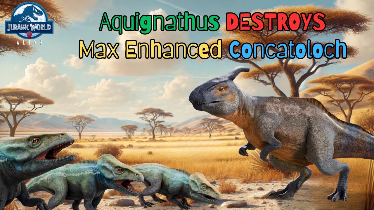 Aquignathus DESTROYS Max Enhanced Concatoloch 😳 | PVP Battles | Jurassic World Alive Gameplay 627