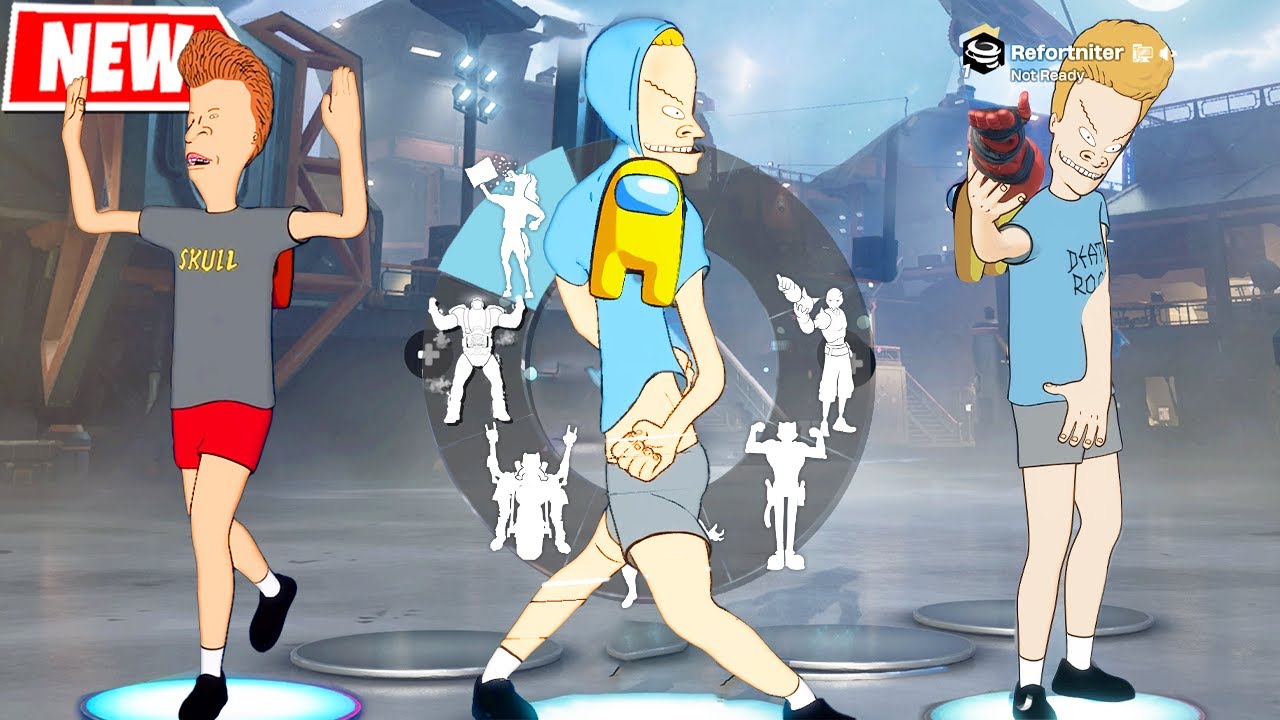 Fortnite: BEAVIS & BUTT-HEAD – Glitched Built-In Emotes & Funny Dances!
