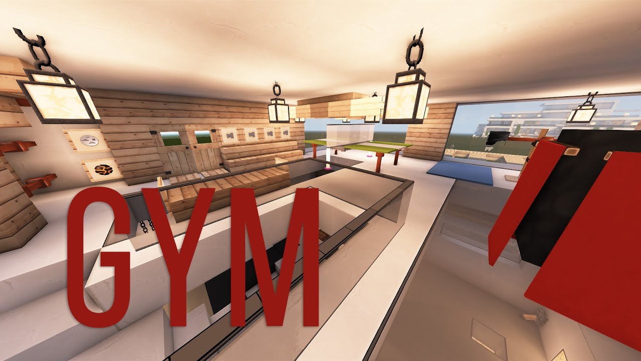 EINRICHTUNG - FITNESS STUDIO größte moderne Luxusvilla in MINECRAFT TUTORIAL [HAUS 287] Part 9
