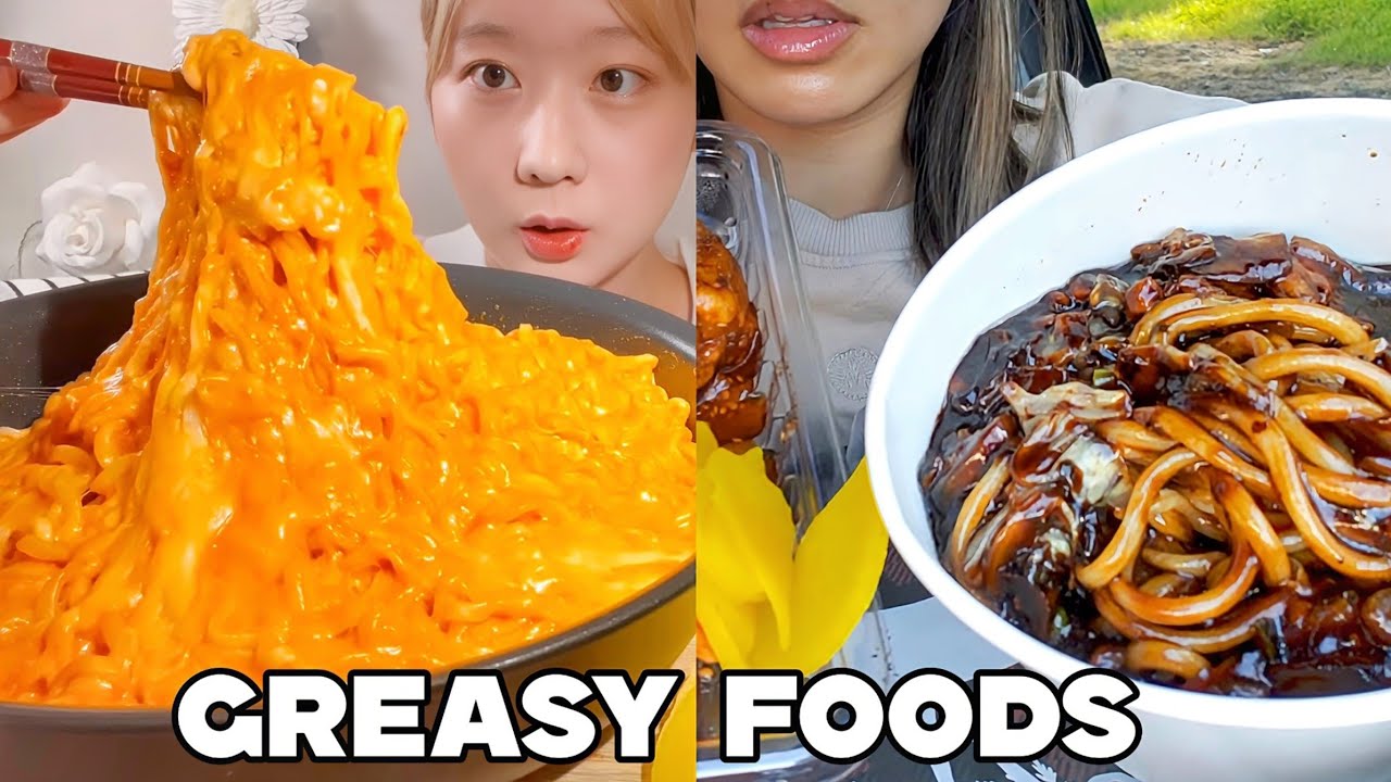 MUKBANGERS EATING MOST GREASY FOODS🔥 |ASMR  FOOD EATING CHALLENGE