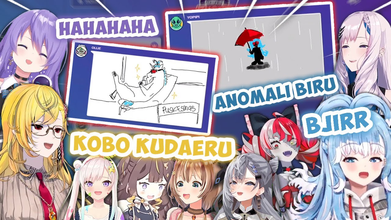 Member Holoid Ngakak Brutal Ngeliat Hasil Gambar Member Lain di Gartic Phone【Hololive ID】