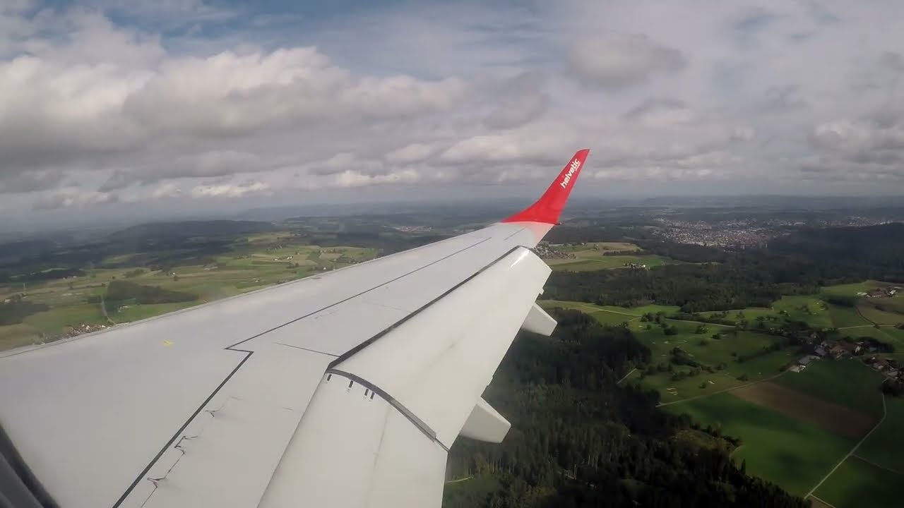 Helvetic Airways Embraer E190LR HB-JVO arrival into Zurich Airport