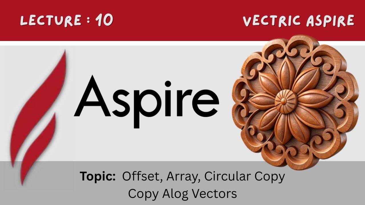 Учебное пособие Aspire, часть 10 | Смещение, массив, круговое копирование, объяснение инструменто...