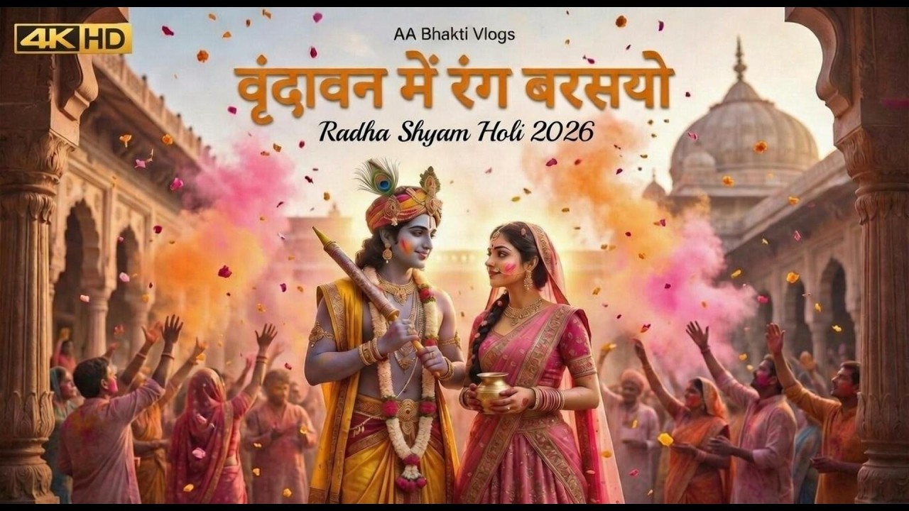 वृंदावन में रंग बरसयो | Radha Shyam Holi Special Title Song | Braj Holi | @AABhaktiVlogs