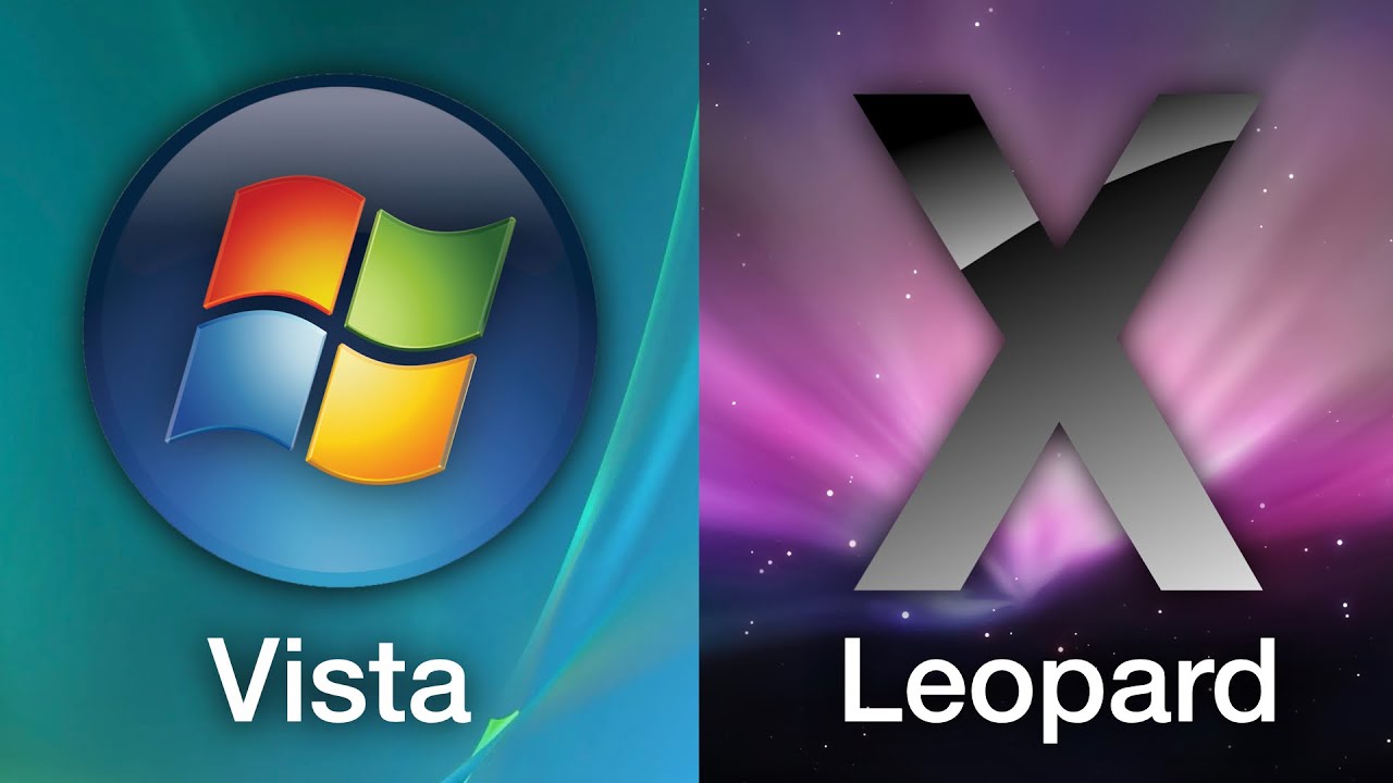 Windows Vista vs Mac OS X 10.5 Leopard UIs!