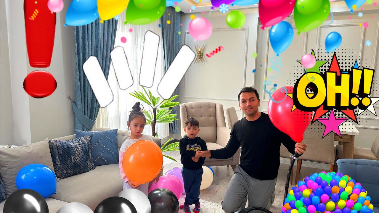 RENKLİ BALON PATLATMA YARIŞMASI..!! EVİN HER YERİ BALON OLDU EYVAH..!!