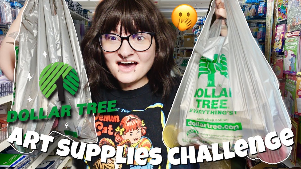 TRYING $1 ART SUPPLIES FROM DOLLAR TREE😬