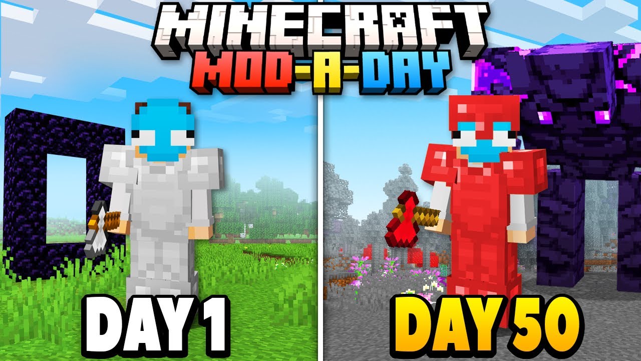 Surviving 100 Mods For 100 Days in Minecraft...