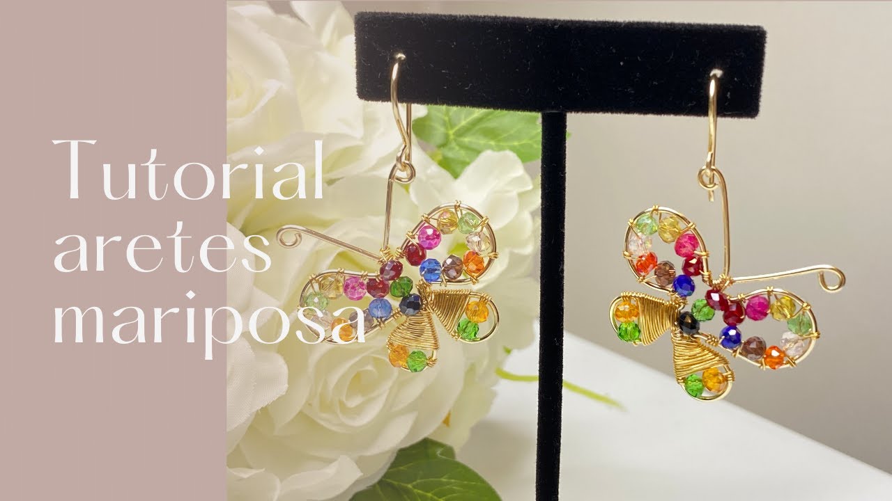 Tutorial de aretes mariposa en alambrismo - Lunara Accesorios