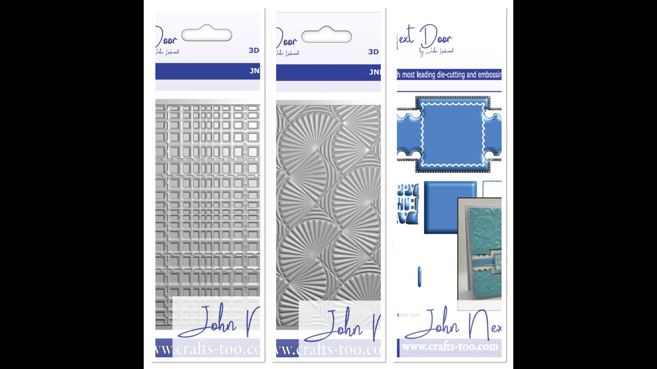 JND449, JND452 & JND453 - Square Band Die, Illusion Fan & Infinity Embossing folders
