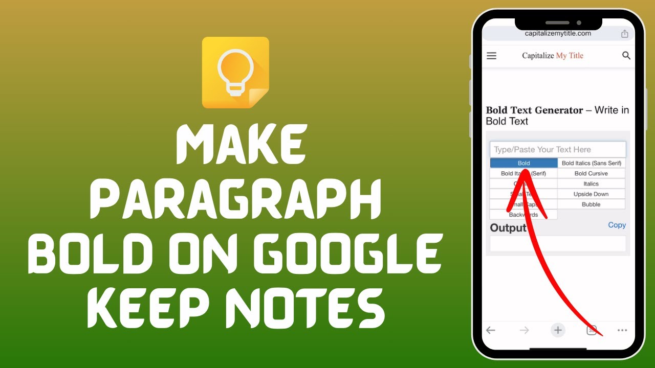 How to Make a Paragraph Bold on Google Keep Notes (2024) | Make Text Bold in Google Keep