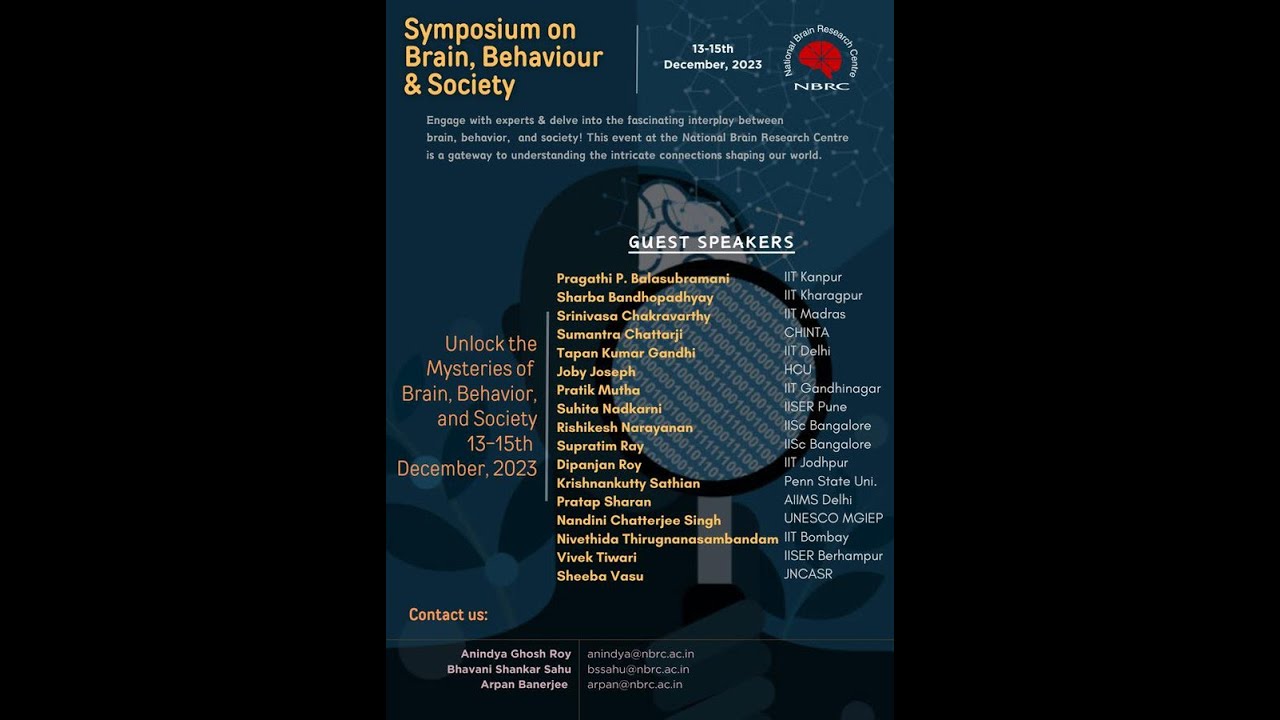 Live test Demo 12Dec23 from NBRC Auditorium : Symposium Brain Behaviour & Society