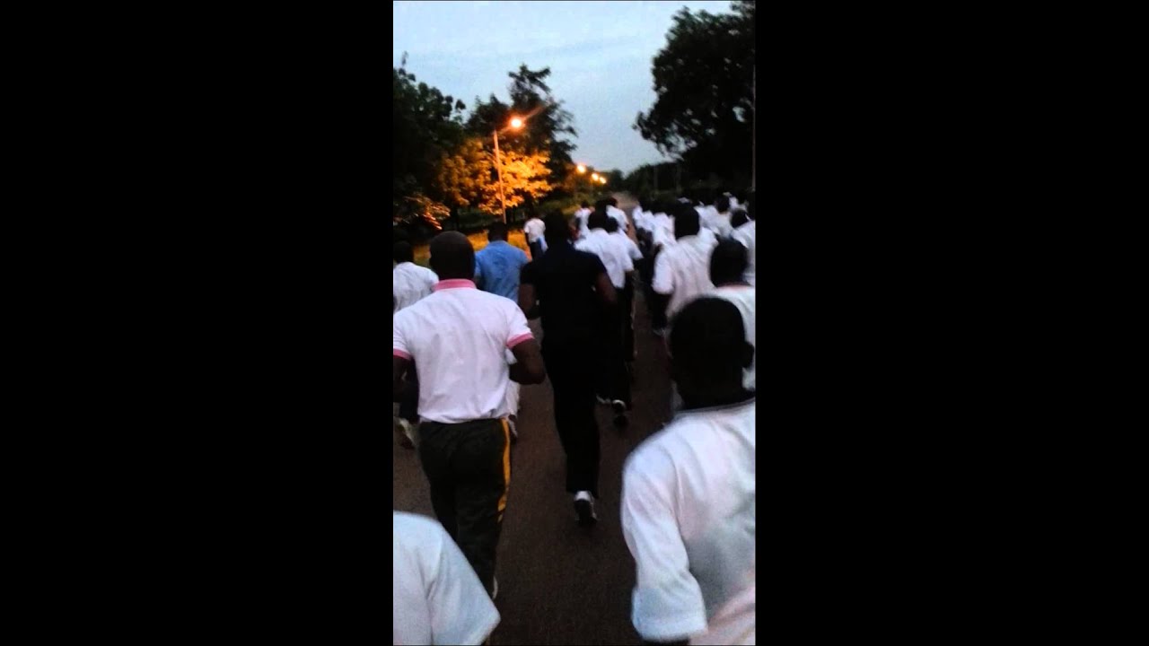 Running with Ghanaian armed forces