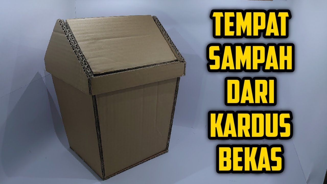 Мусорный бак из использованного картона