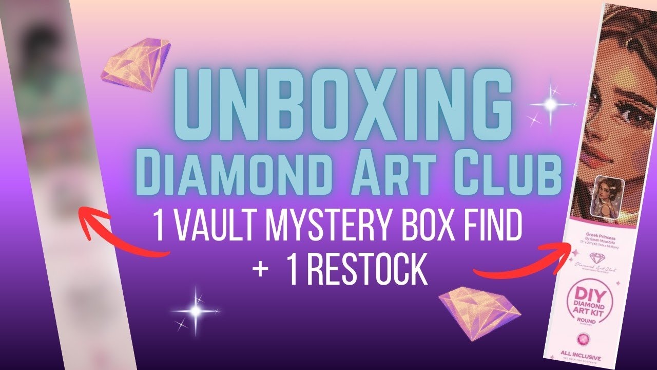 Распаковка набора для алмазной живописи Diamond Art Club: загадочный набор и пополнение запасов.