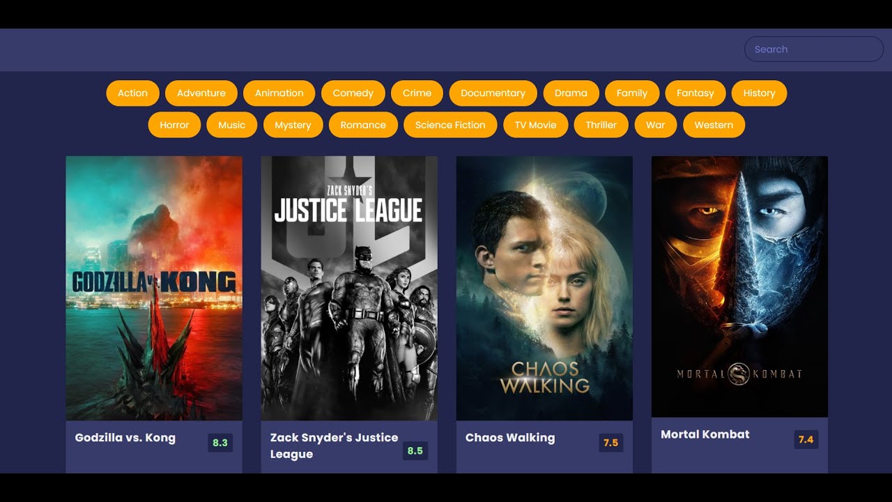 Genre Filters in TMDB API based site | Part 2 | HTML CSS JS | 50Projects50Days