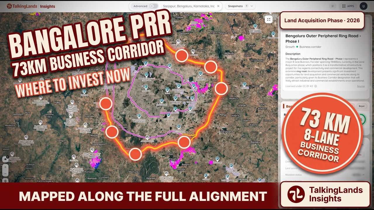 Bangalore PRR (Peripheral Ring Road) Explained: 73KM Business Corridor & Where to Invest Along It