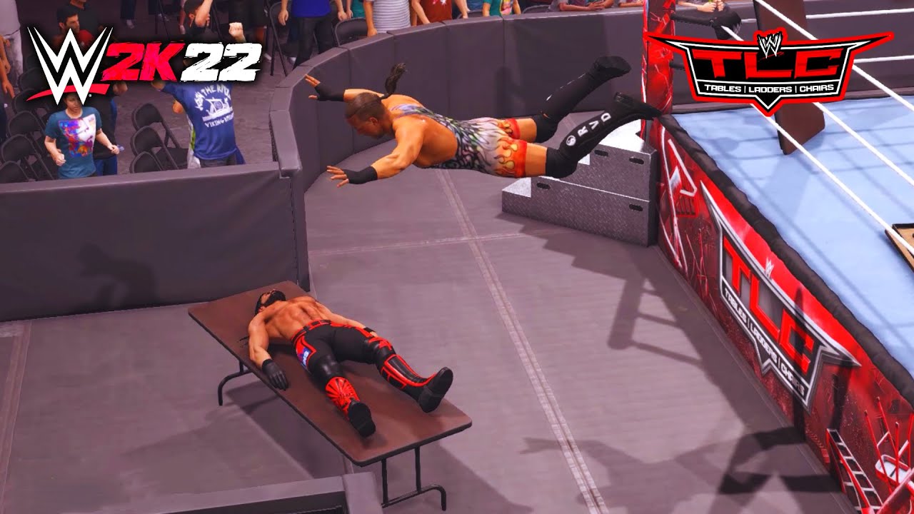 WWE 2K22 Rob Van Dam [ RVD ] vs Seth Rollins | Hardcore Championship | Tables Match Gameplay