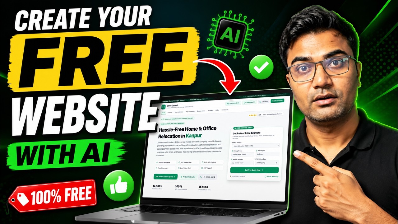 How to Create a FREE Website With AI 2026 | AI Se Free Website Banakar Live Kare Complete Tutorial