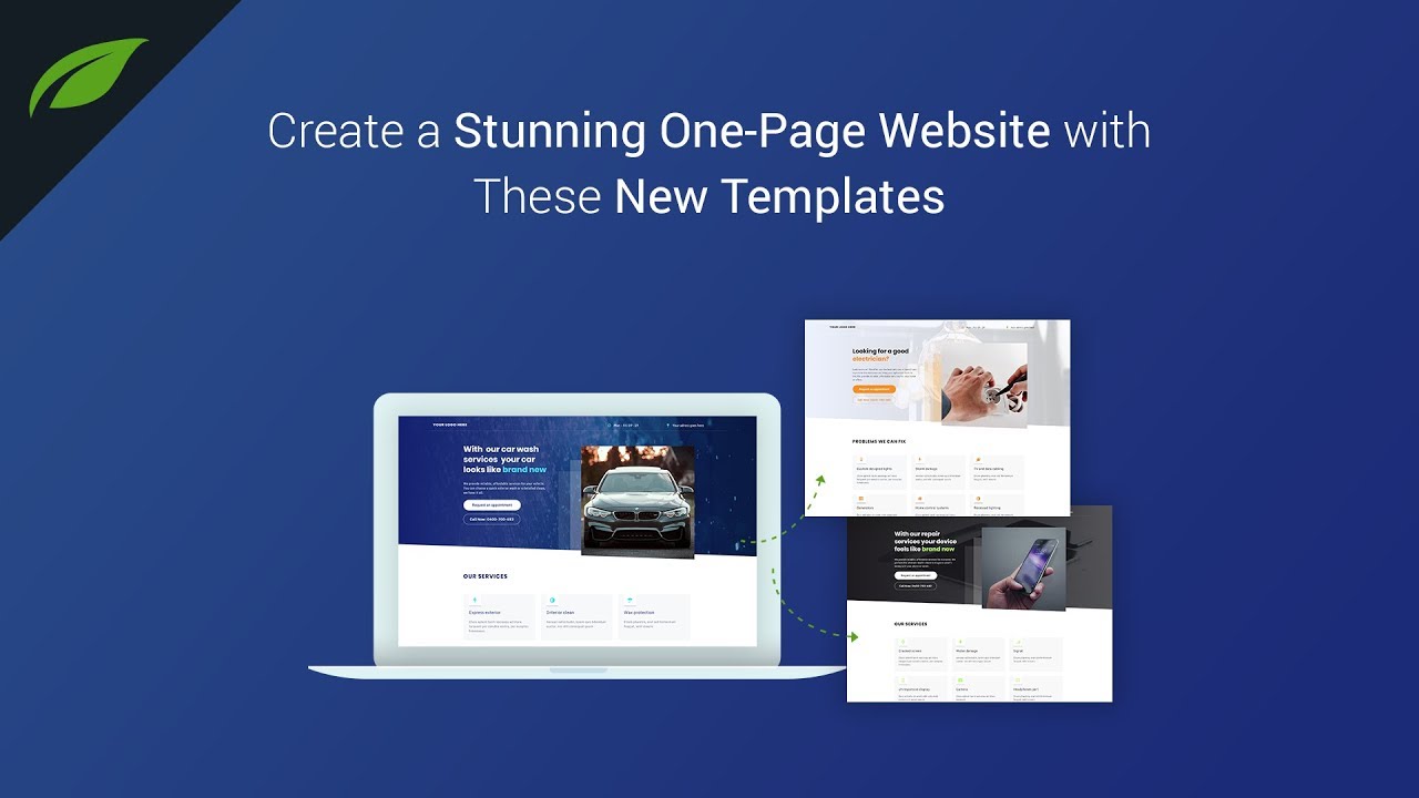 Create a Stunning One-Page Website with These New Templates