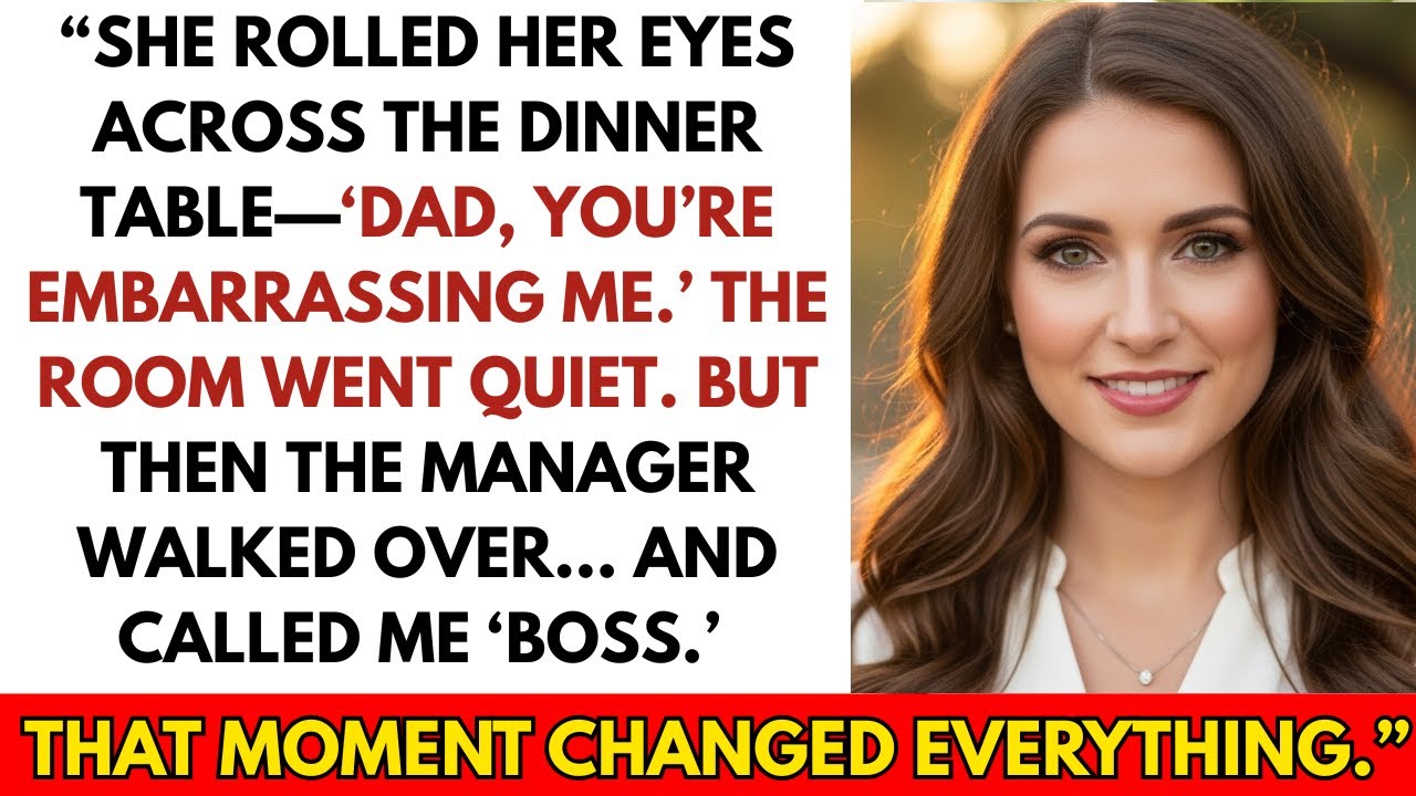 My Daughter Complained I Was 'Embarrassing Her' at Family Dinner, Until the Manager Called Me Boss