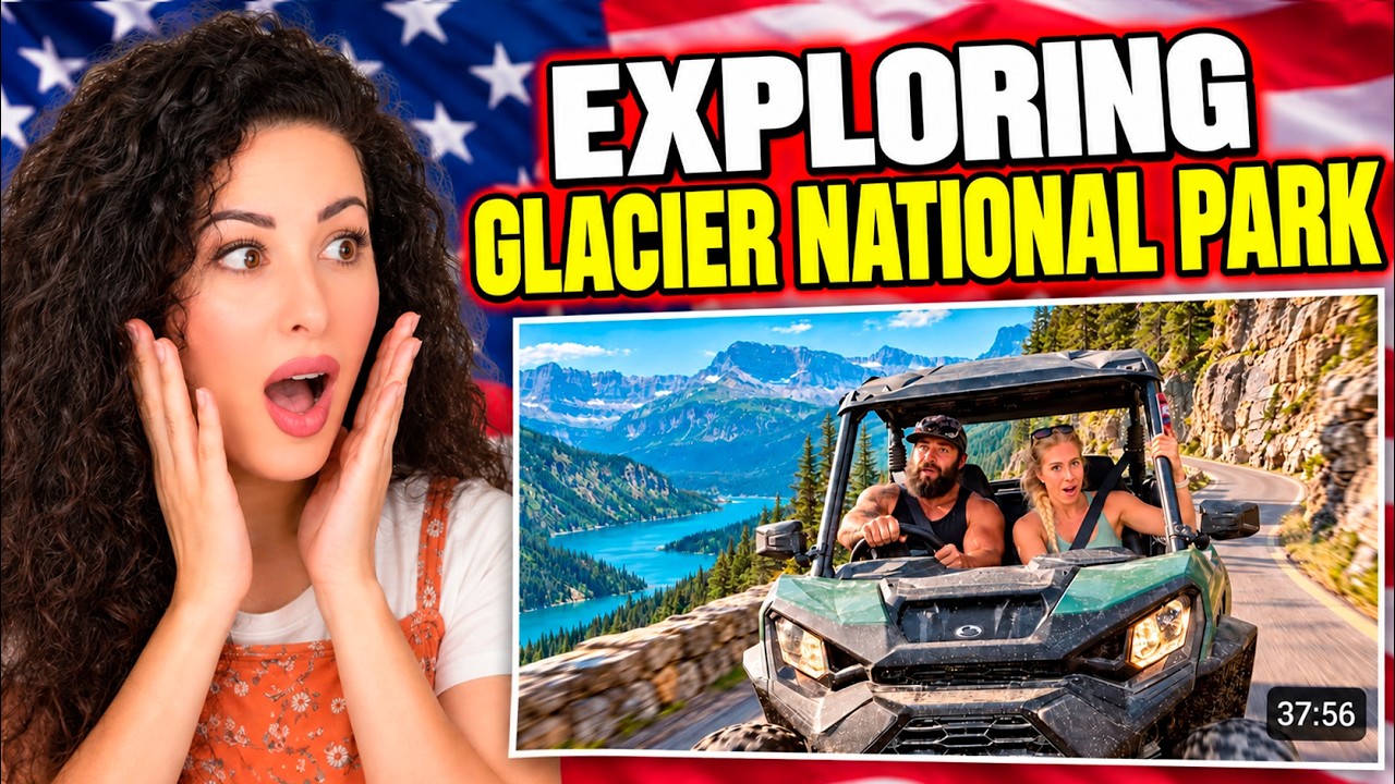 Spanish Girl Reacts to British Couple Visit GLACIER NATIONAL PARK for the First Time!